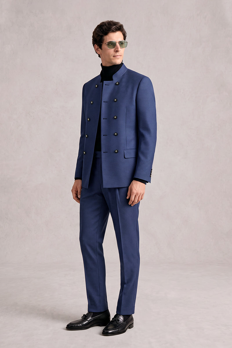 Dark Blue 100% Merino Wool Suits