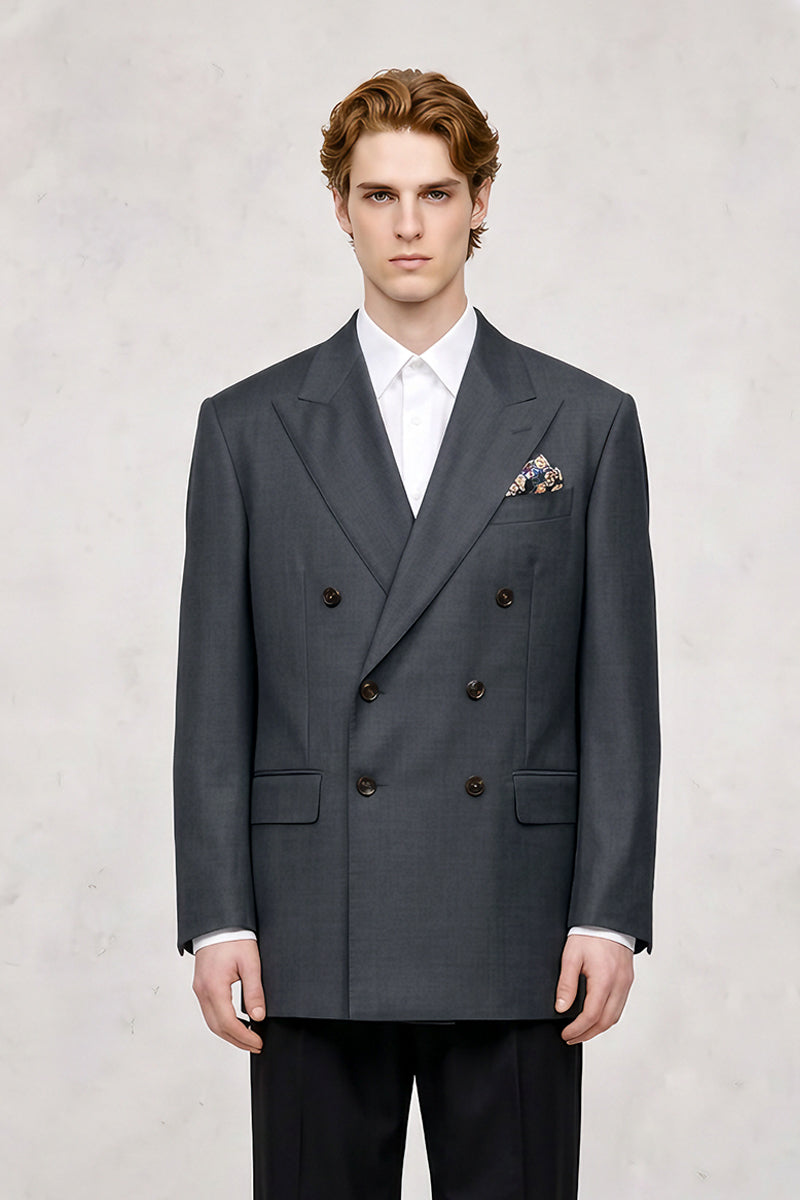 Black 70% Merino Wool Blazers