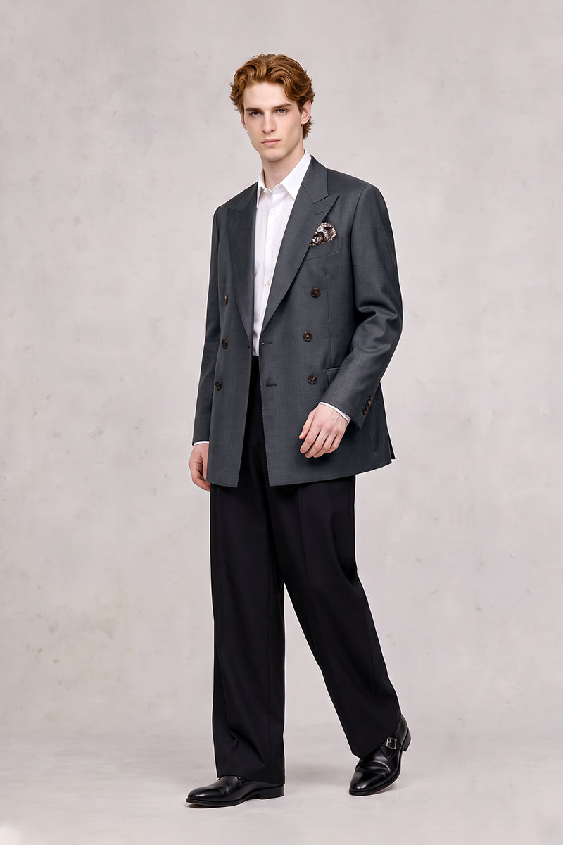 Black 70% Merino Wool Blazers