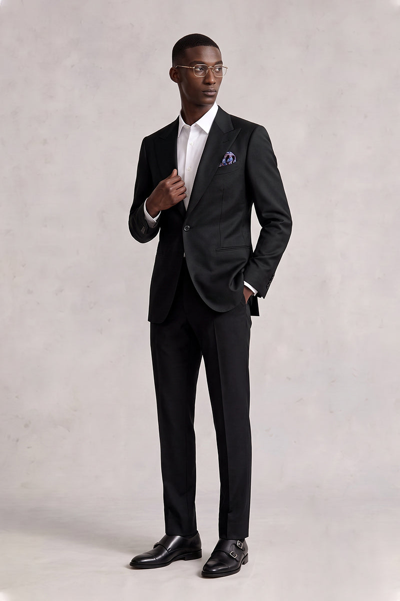 Black 50% Merino Wool Blazers