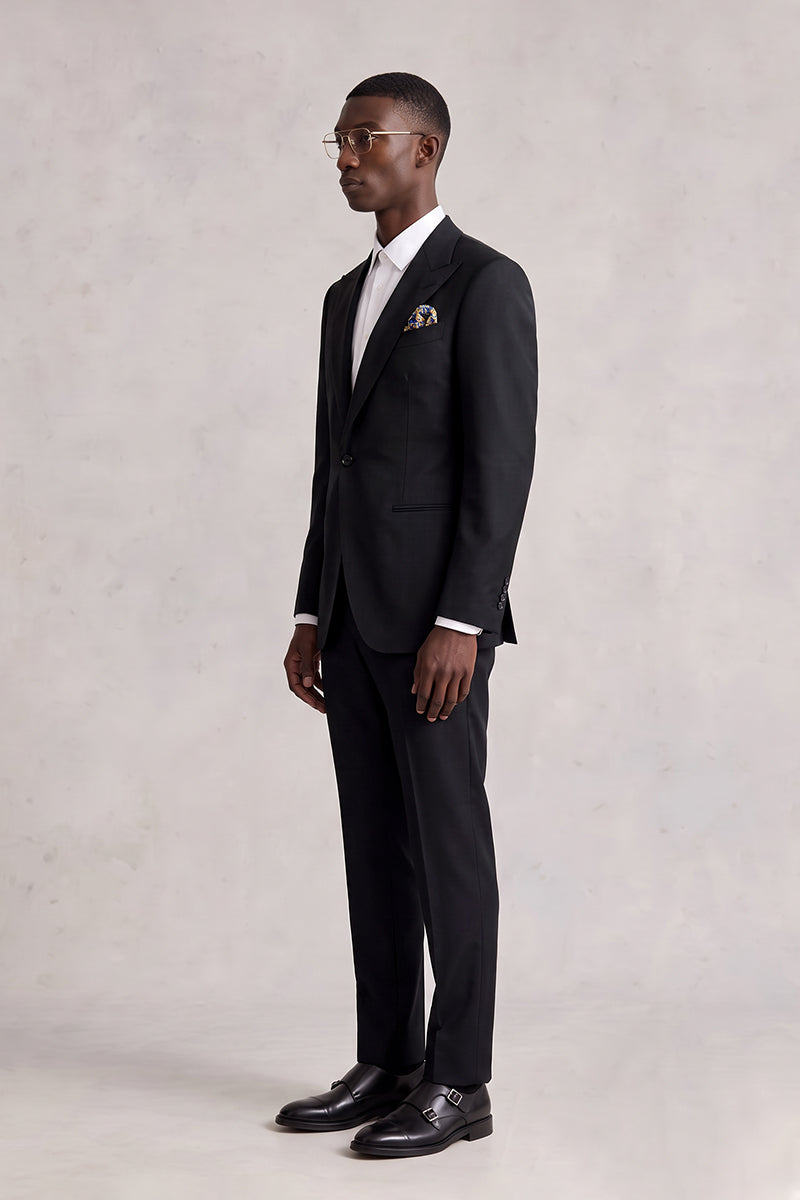 Black 50% Merino Wool Blazers