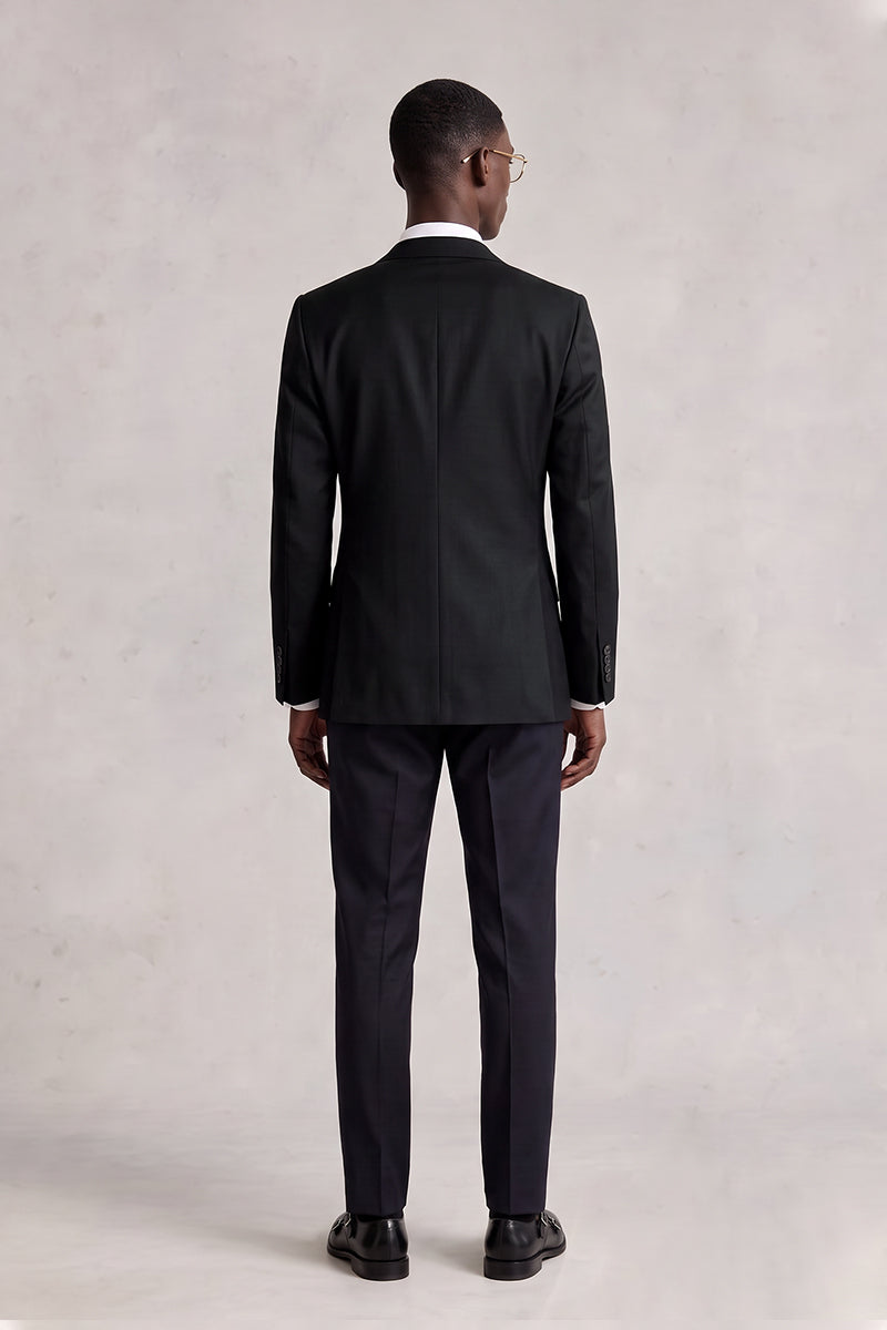 Black 50% Merino Wool Blazers
