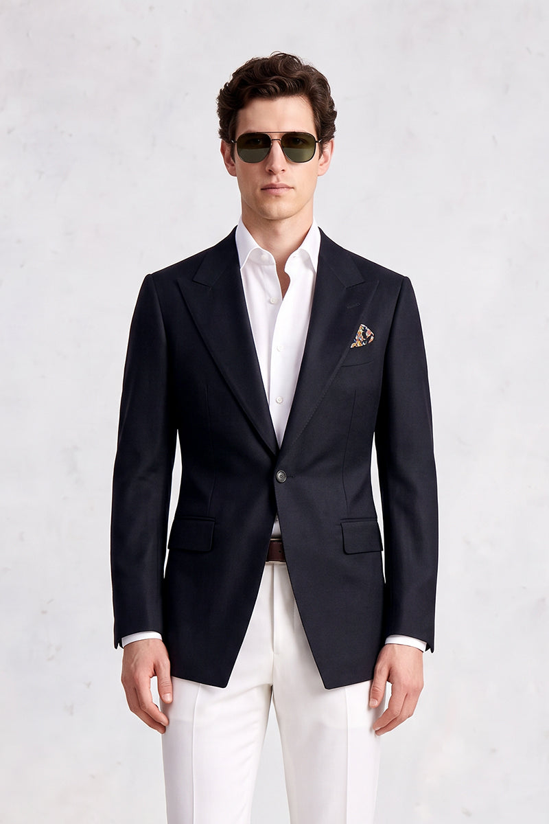 Black 70% Merino Wool Blazers