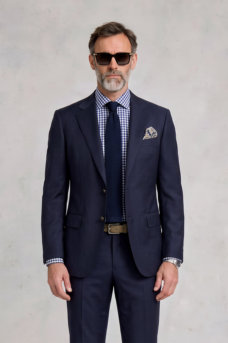 Navy Blue 55% Merino Wool Suits