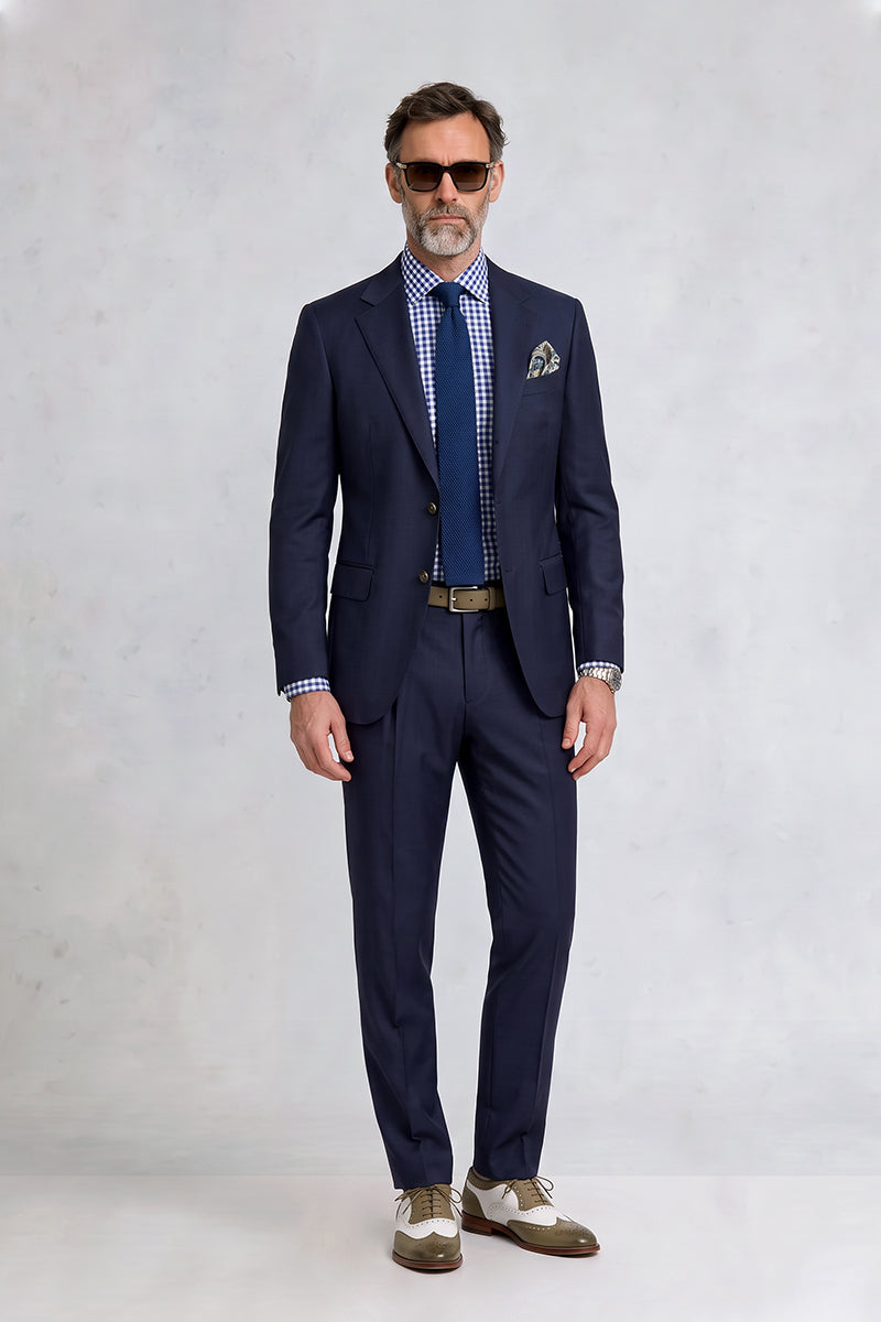 Navy Blue 55% Merino Wool Suits