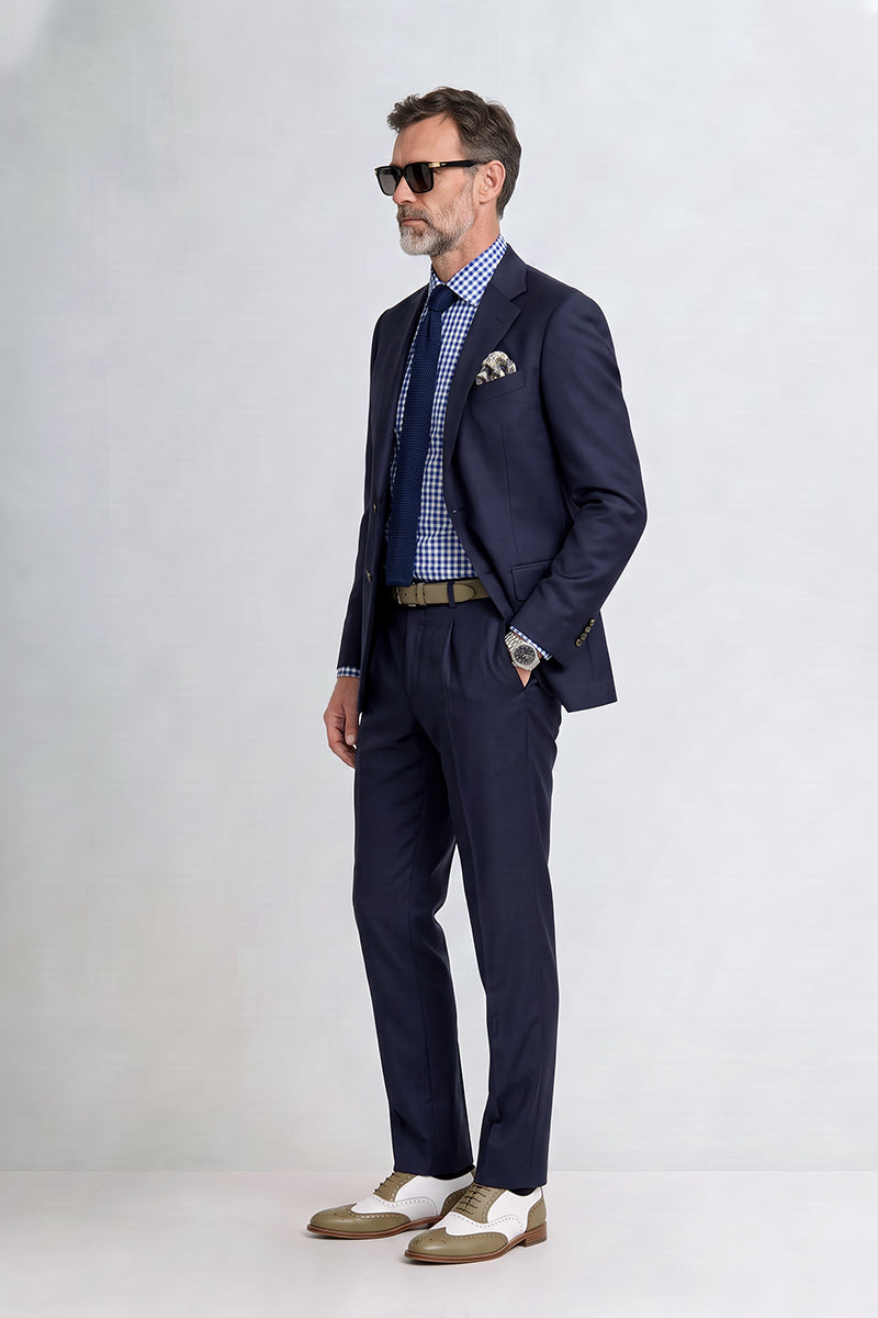 Navy Blue 55% Merino Wool Suits
