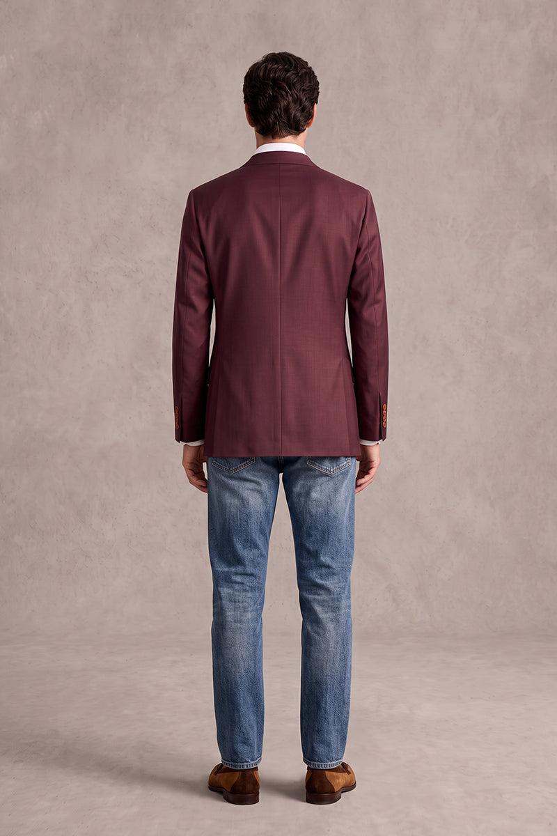 Burgundy 70% Merino Wool Blazers