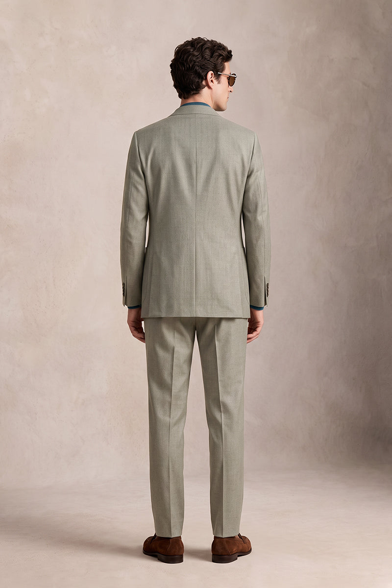 Gray 100% Merino Wool Suits