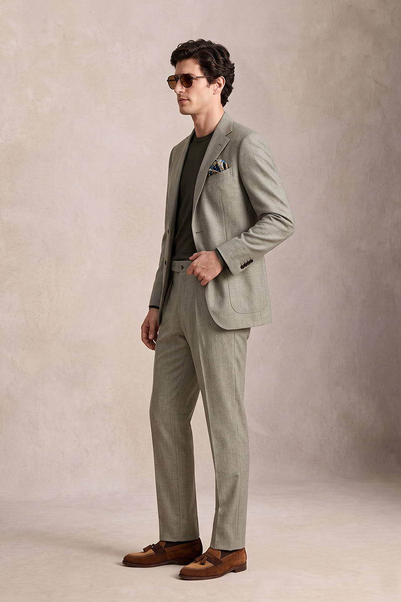 Gray 100% Merino Wool Suits