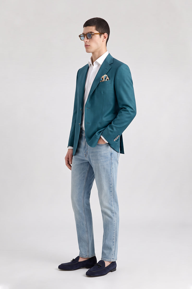 Teal 70% Merino Wool Blazers