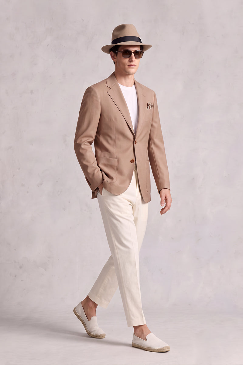 Light Khaki 50% Merino Wool Blazers