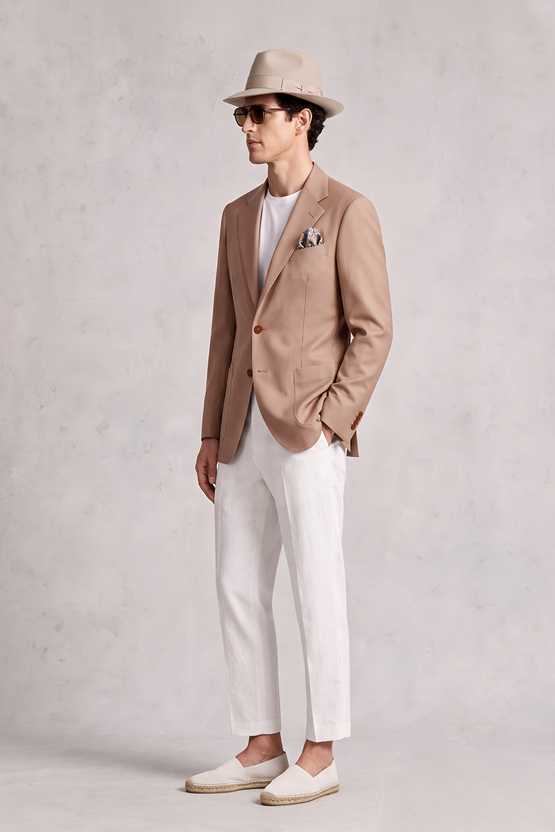 Light Khaki 50% Merino Wool Blazers