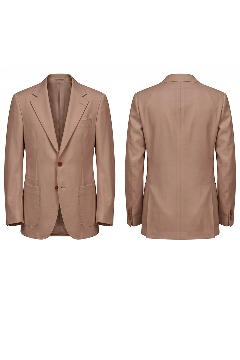 Light Khaki 50% Merino Wool Blazers