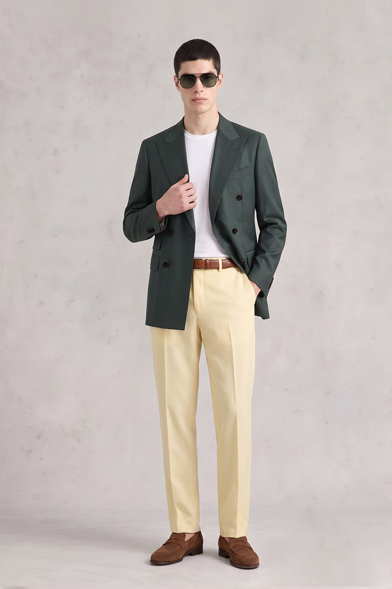 Dark Green 50% Merino Wool Blazers