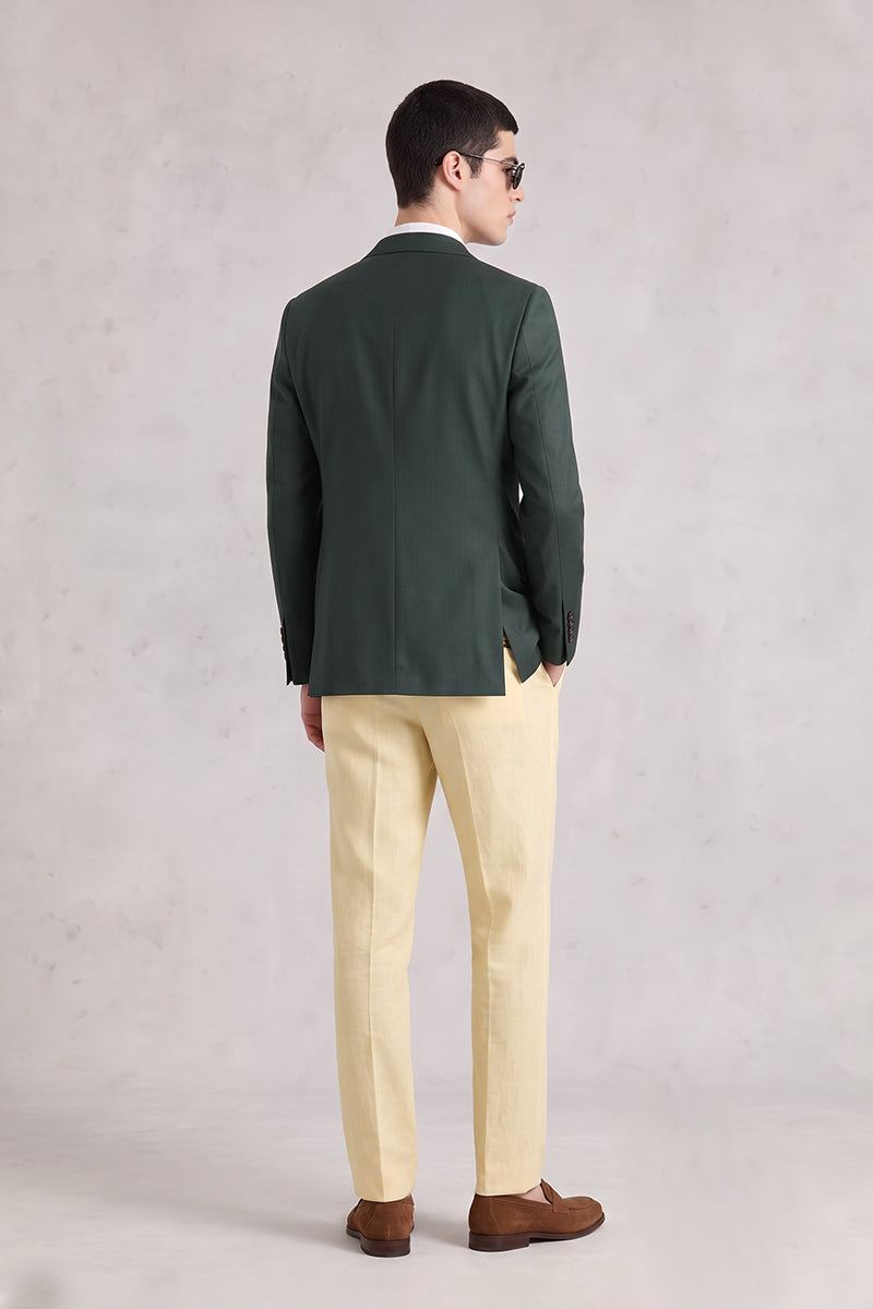 Dark Green 50% Merino Wool Blazers