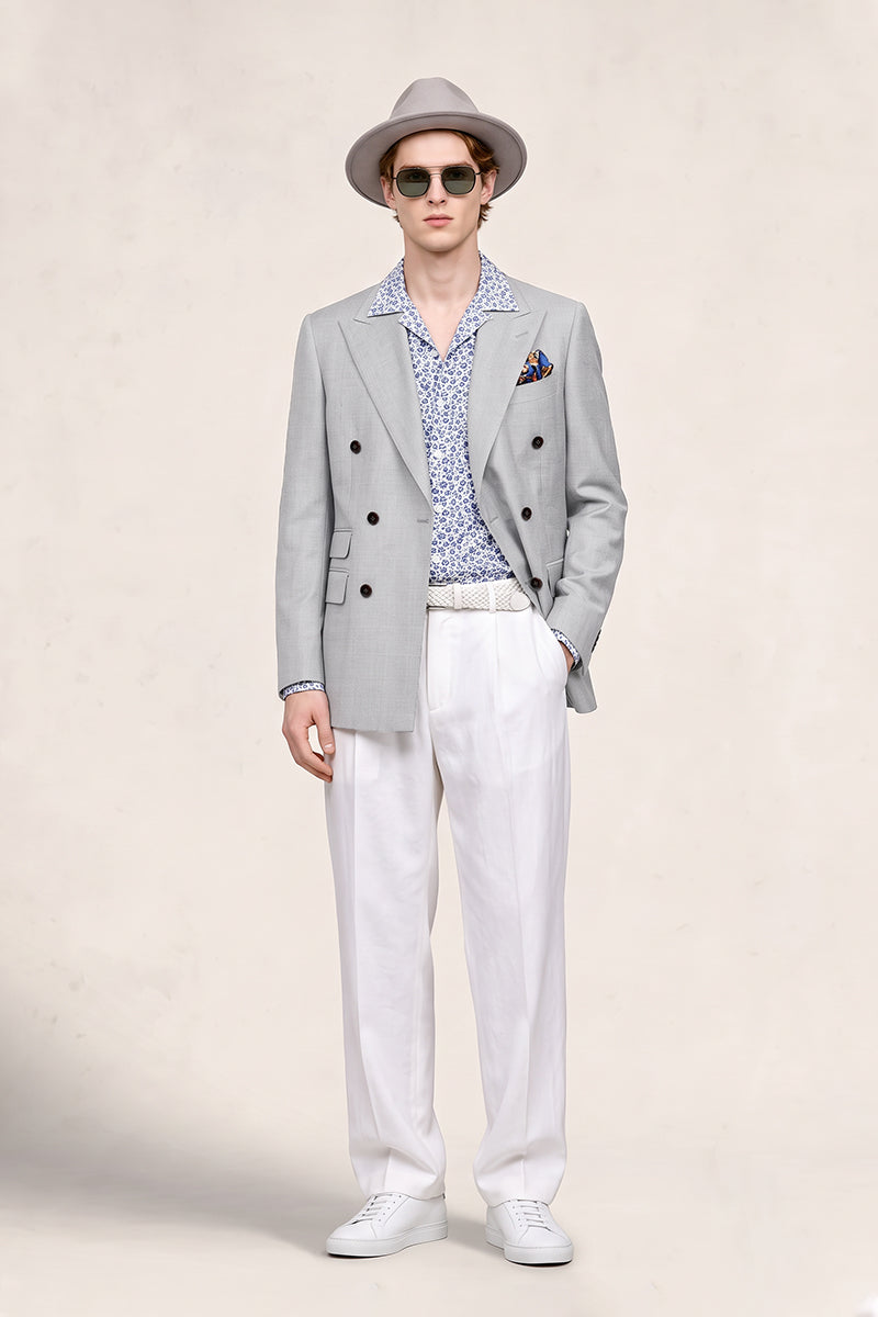 Gray 50% Merino Wool Blazers