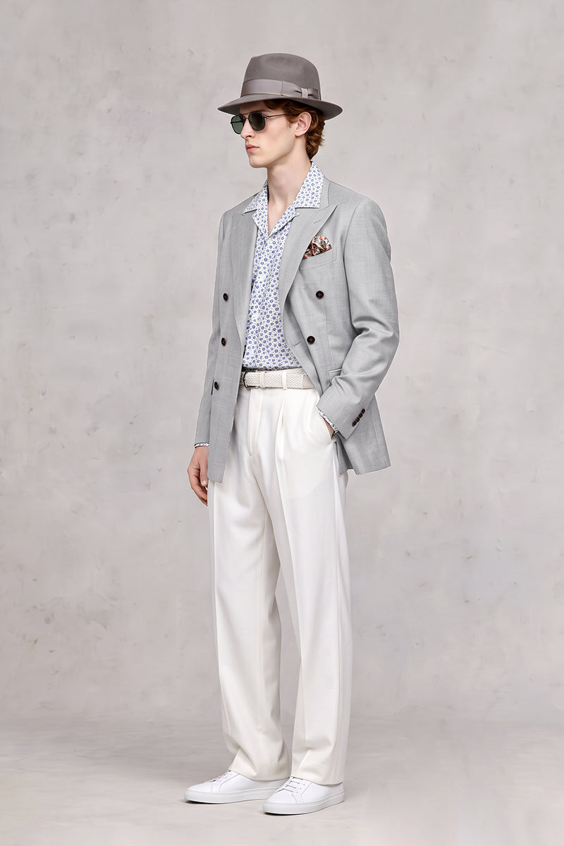Gray 50% Merino Wool Blazers
