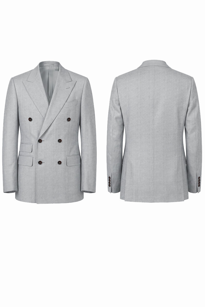 Gray 50% Merino Wool Blazers