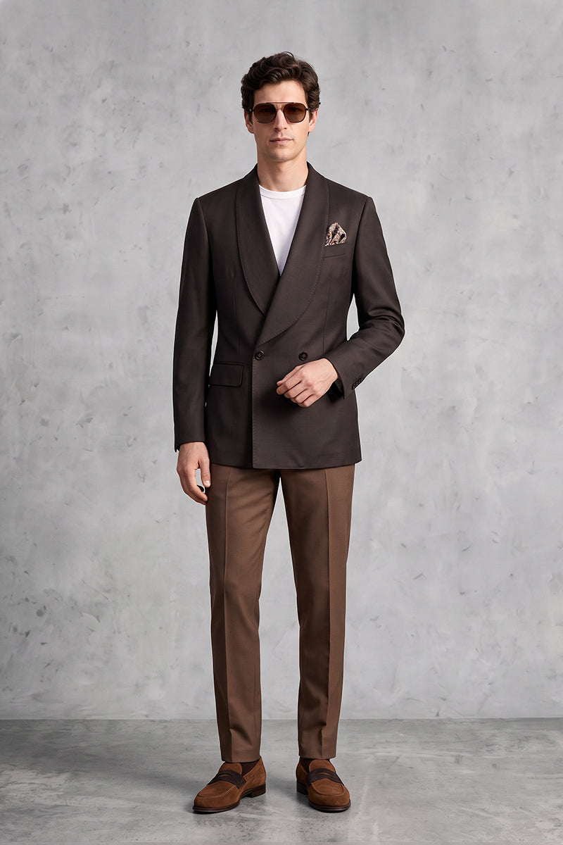 Brown 50% Merino Wool Blazers