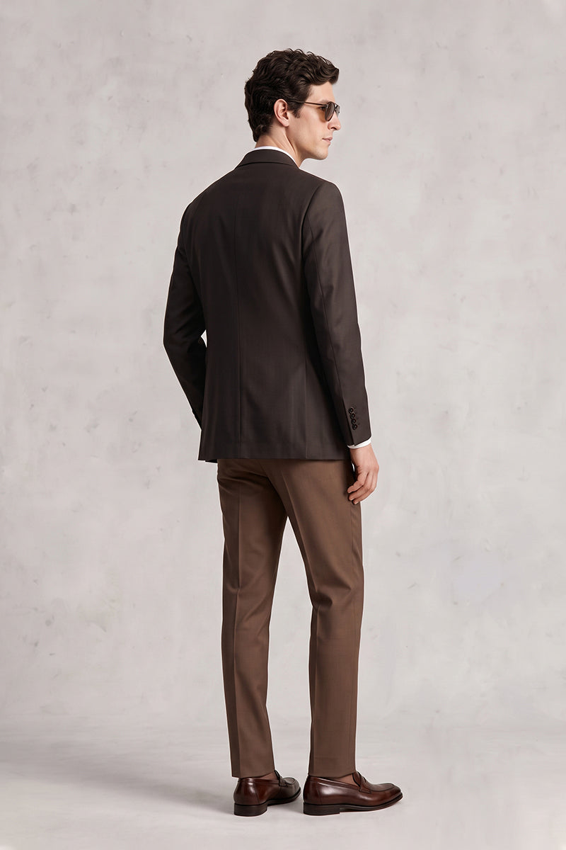 Brown 50% Merino Wool Blazers