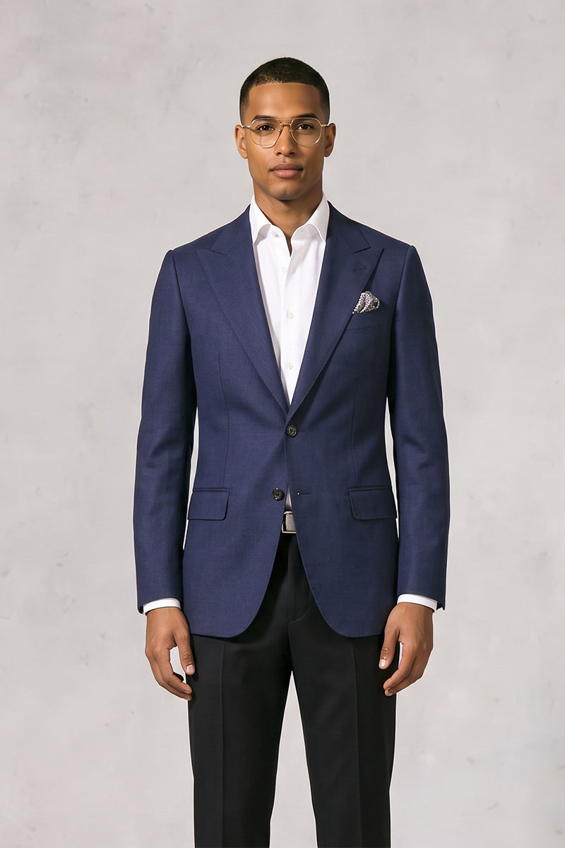 Navy Blue 100% Merino Wool Blazers