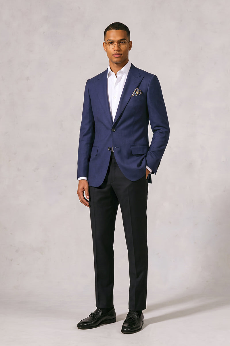 Navy Blue 100% Merino Wool Blazers