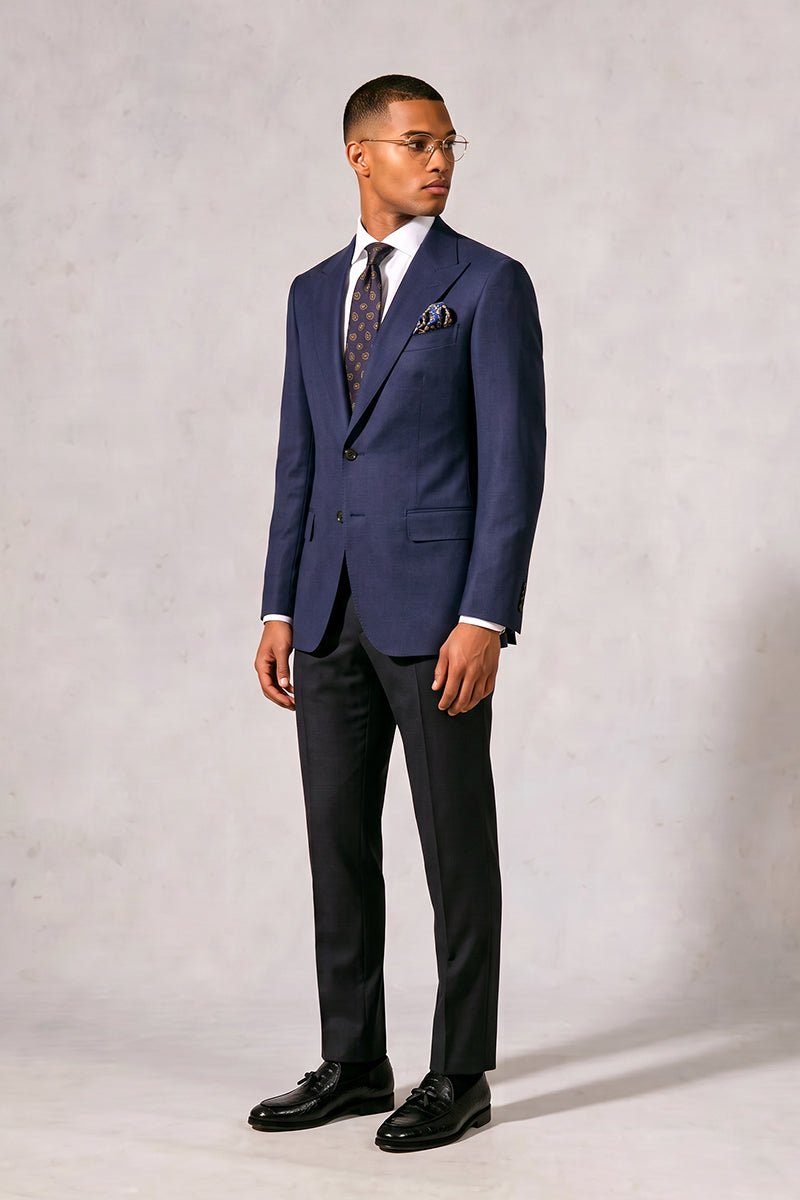 Navy Blue 100% Merino Wool Blazers