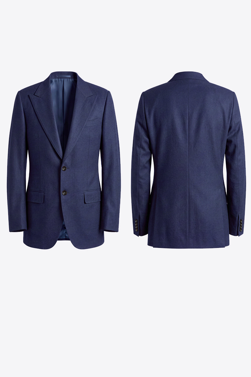 Navy Blue 100% Merino Wool Blazers