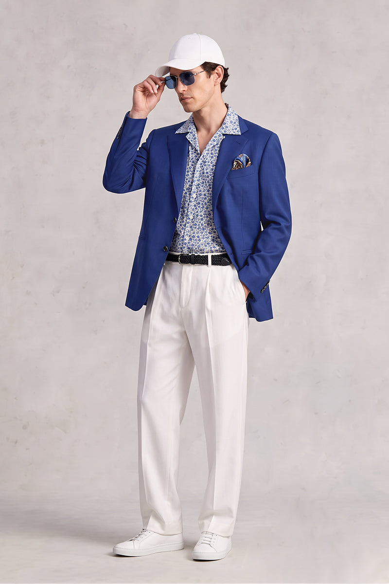 Royal Blue 70% Merino Wool Blazers