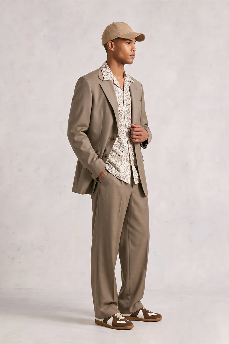 Khaki 70% Merino Wool Blazers