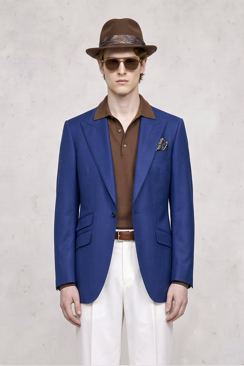 Royal Blue 70% Merino Wool Blazers