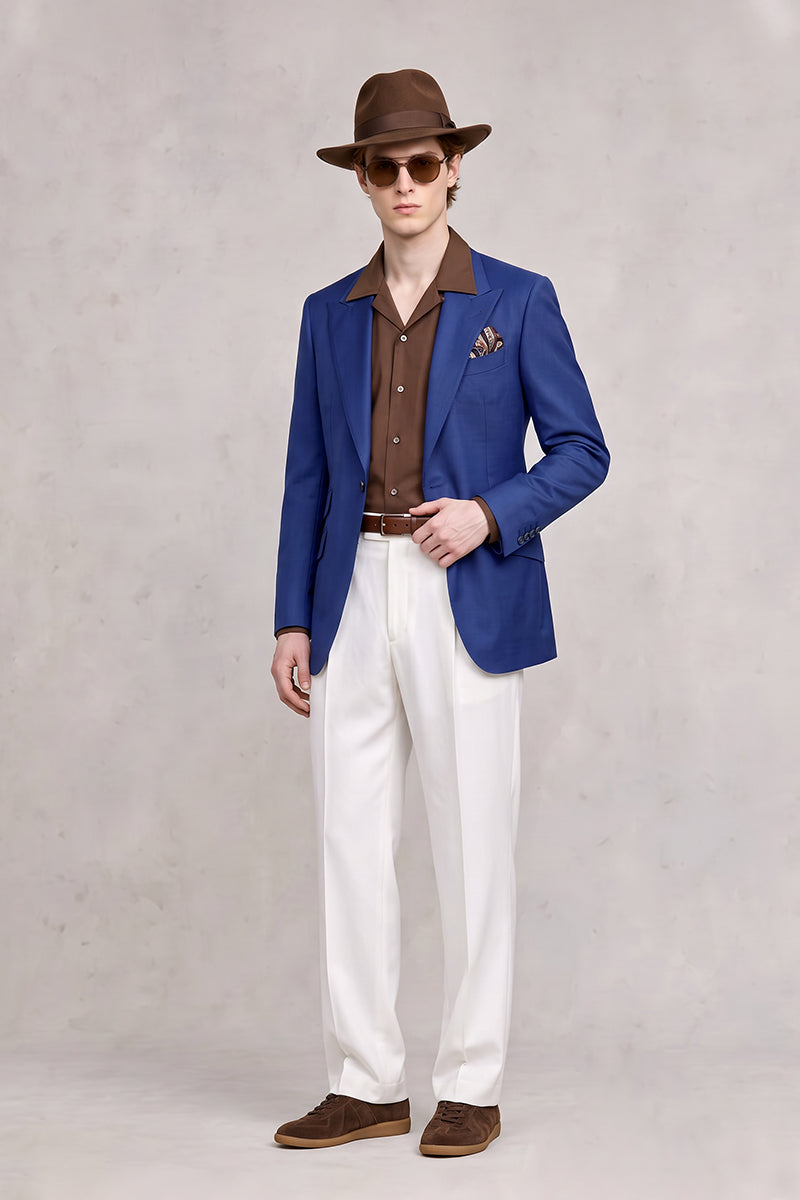 Royal Blue 70% Merino Wool Blazers