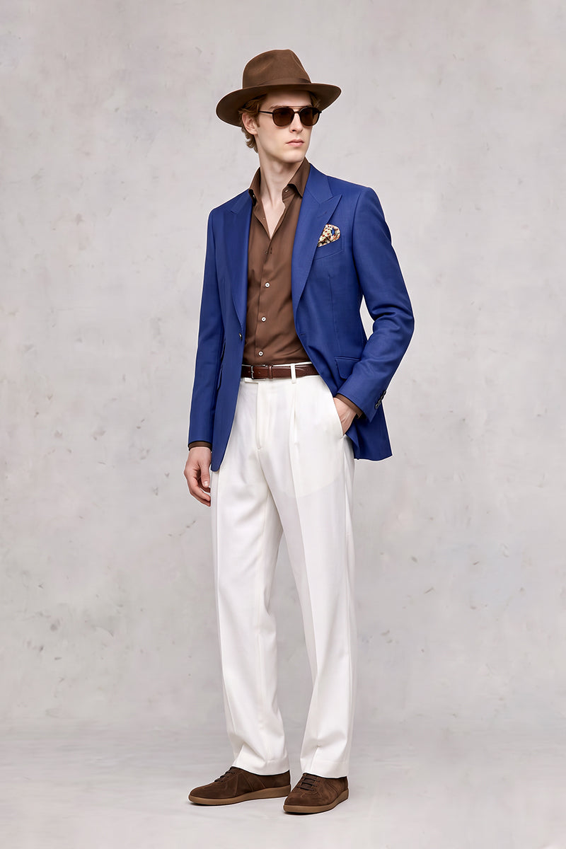 Royal Blue 70% Merino Wool Blazers