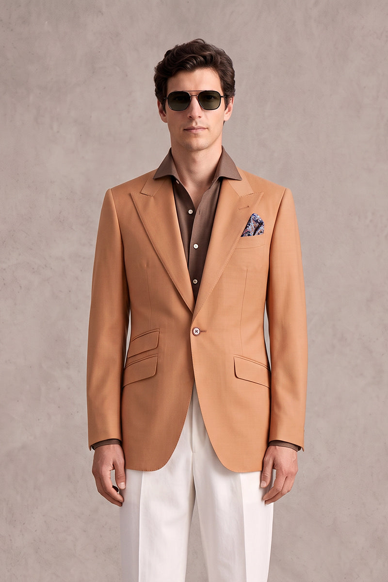 Orange 70% Merino Wool Blazers