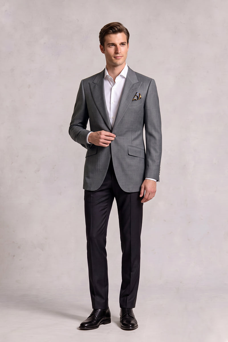 Gray 70% Merino Wool Blazers
