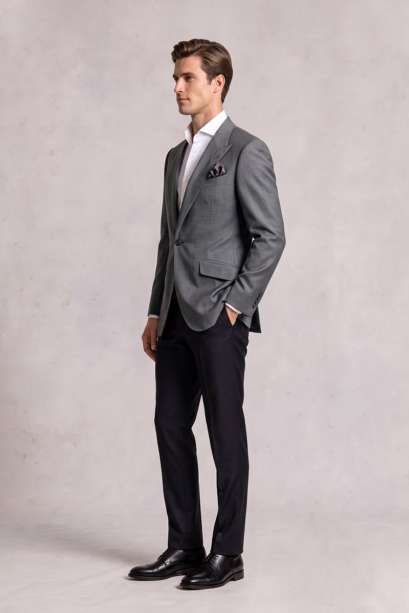 Gray 70% Merino Wool Blazers