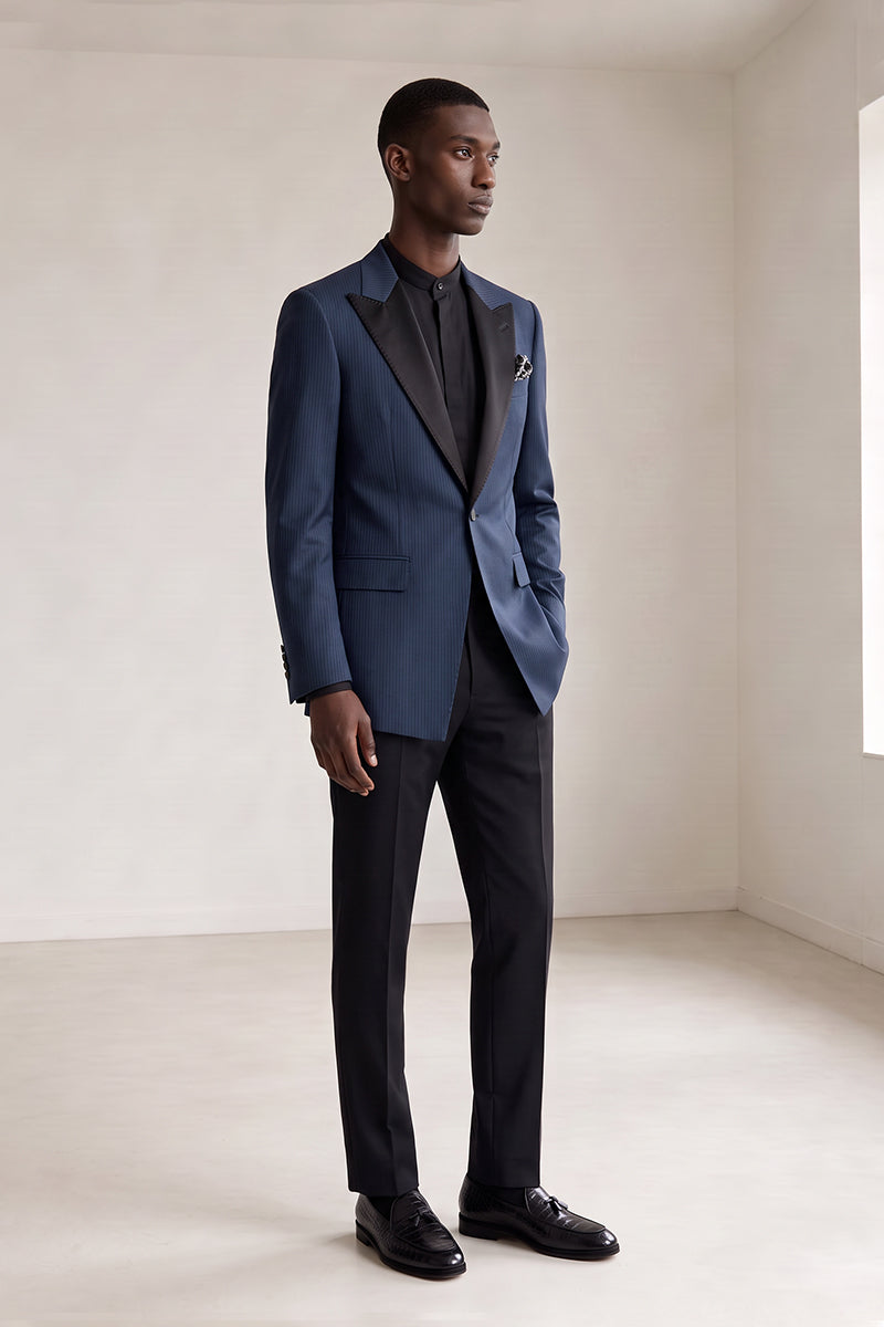 Navy Blue 70% Merino Wool Blazers