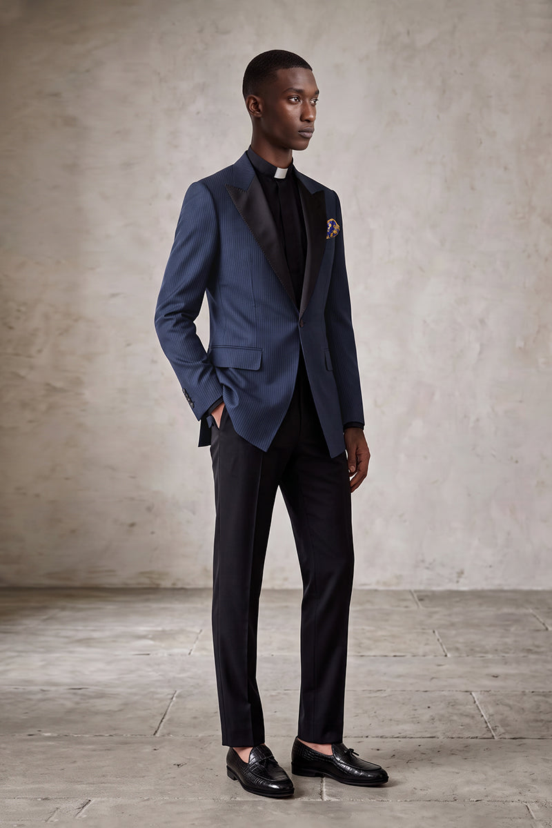Navy Blue 70% Merino Wool Blazers