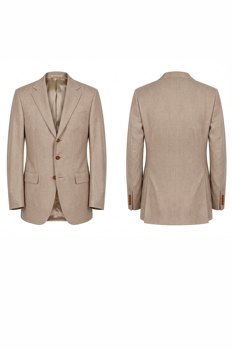 Beige 70% Merino Wool Blazers