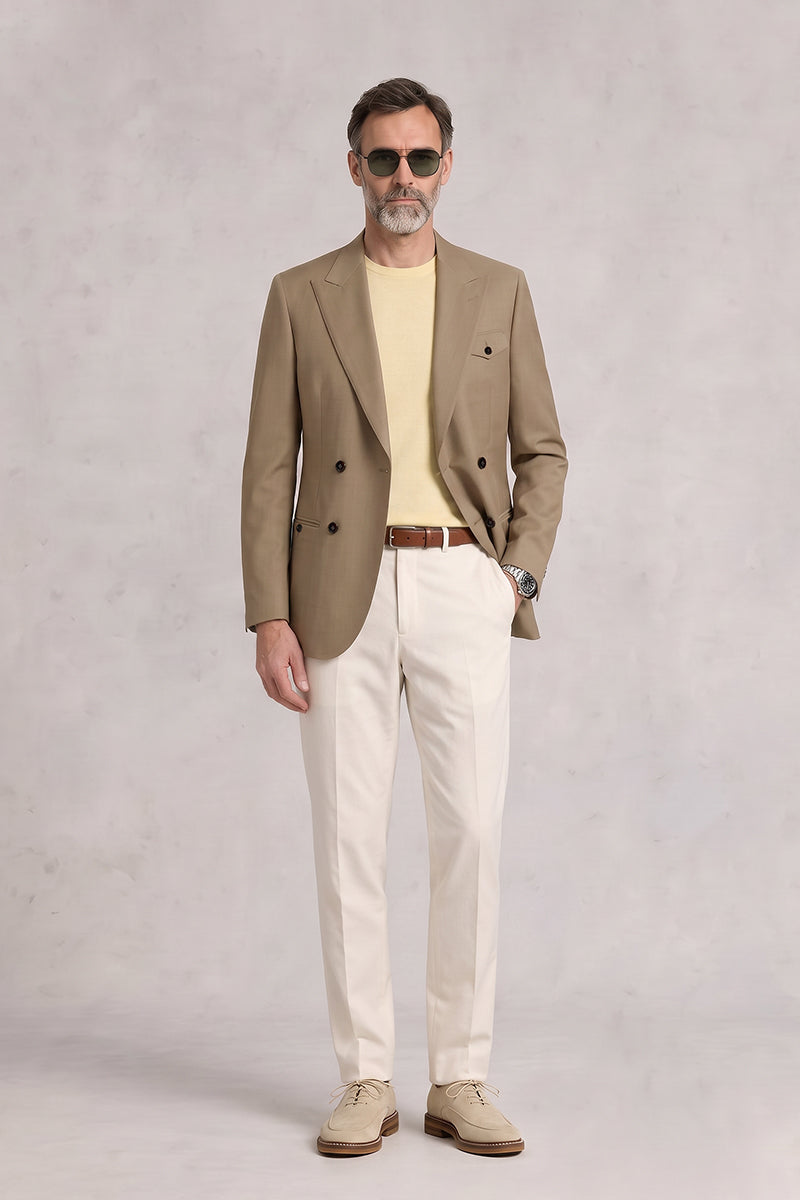 Khaki 50% Merino Wool Blazers