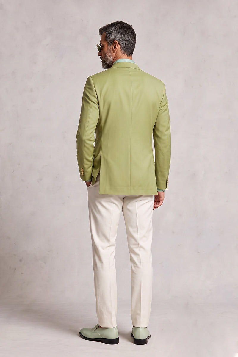 Green 50% Merino Wool Blazers