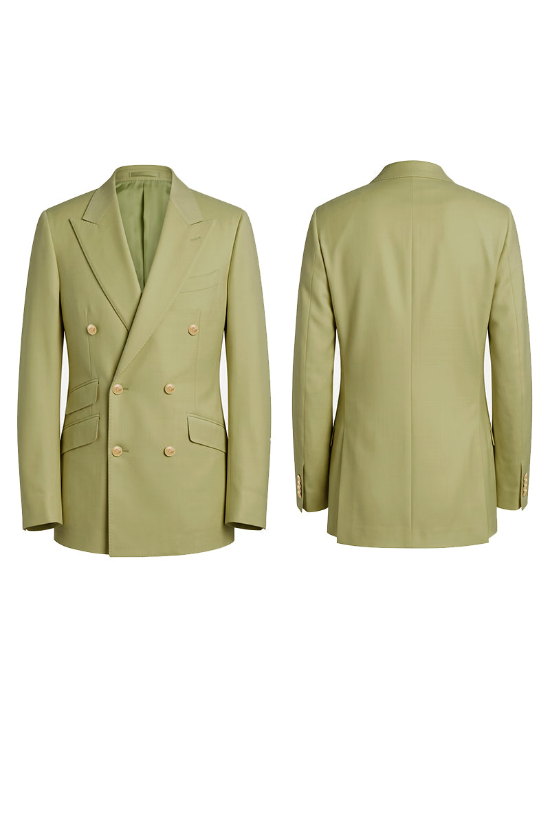 Green 50% Merino Wool Blazers