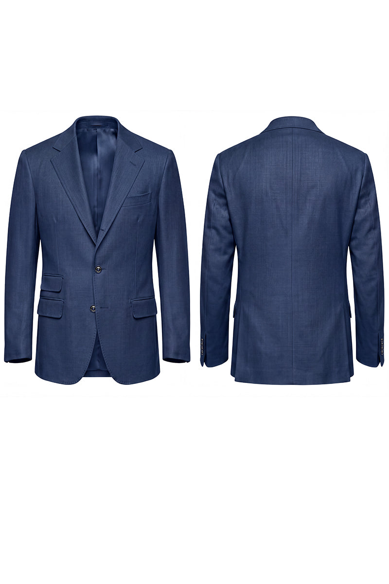 Navy Blue 30% Merino Wool Blazers