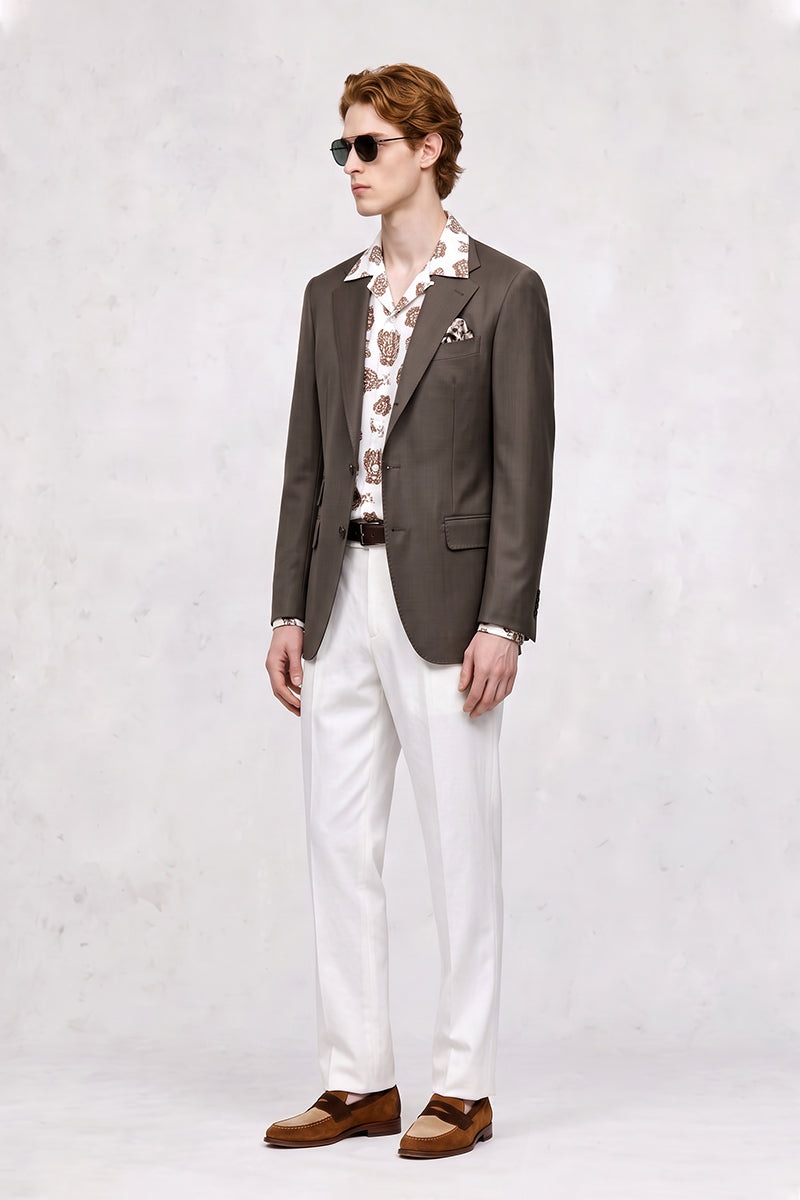 Dark Brown 30% Merino Wool Blazers