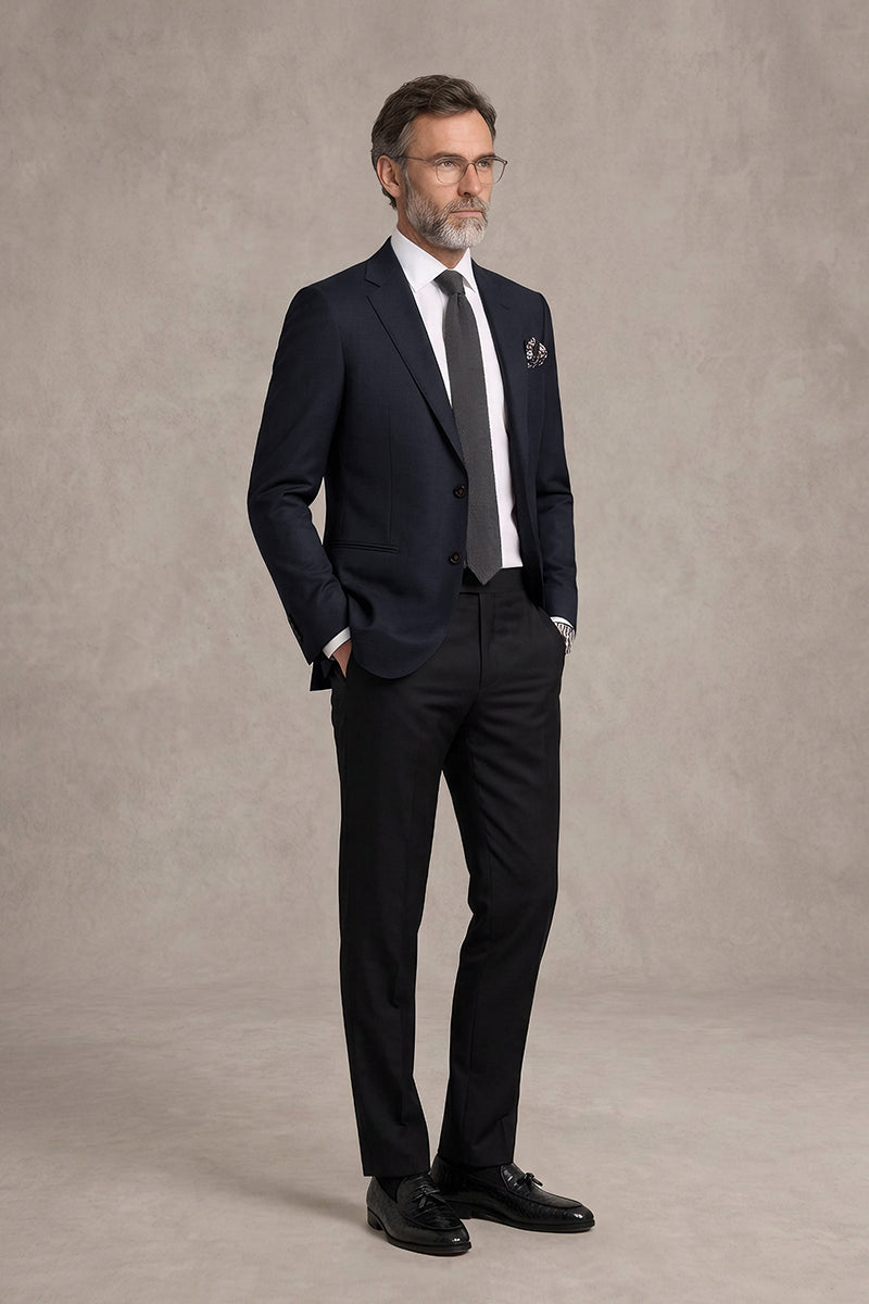 Navy 50% Merino Wool Blazers