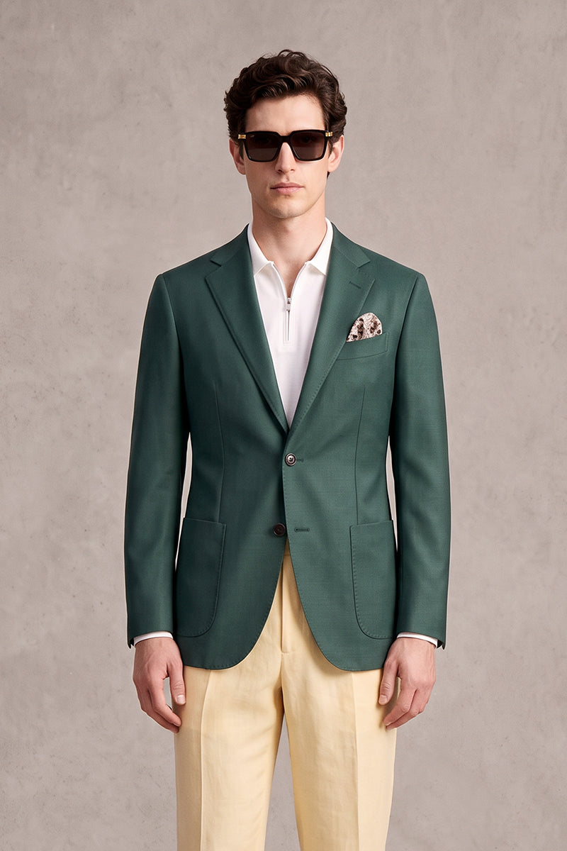 Dark Green 30% Merino Wool Blazers