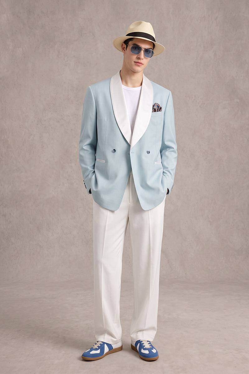 Light Blue 70% Merino Wool Blazers
