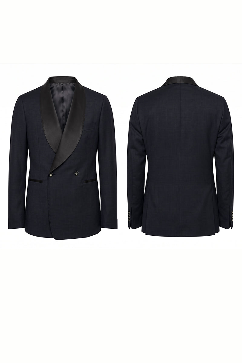 Navy Blue 70% Merino Wool Blazers