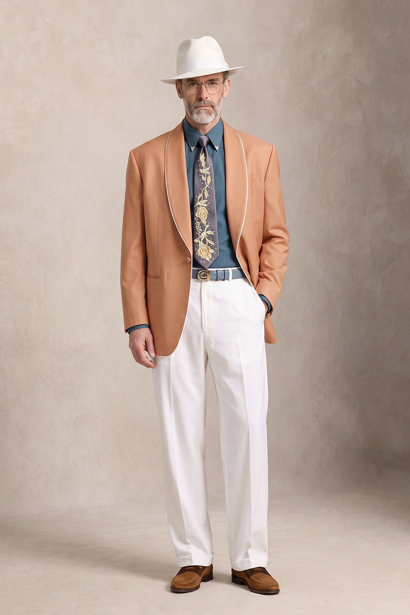 Orange 70% Merino Wool Blazers