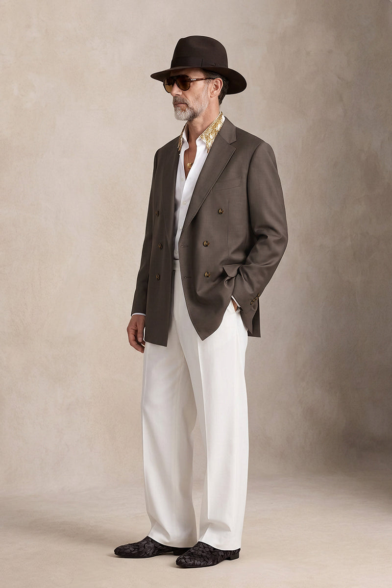 Dark Brown 30% Merino Wool Blazers